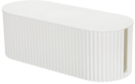 YOKIVE Cable Management Box, Cord Hider Organizer Decorative Strip Storage Box Desk Accessories for TV Computer Cords Home, Office, White, Large