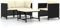 CINDERFUL 4-TLG. Garten-Sofagarnitur mit Auflagen Schwarz Poly Rattan,Komfortables PERattan LoungeSet für entspannte Stunden im Garten Gartensitzmöbel