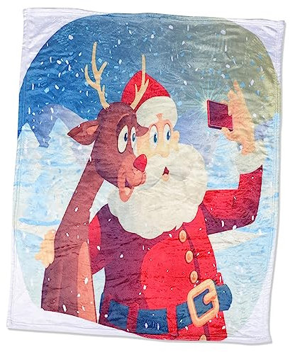 Garneck Coperta Natalizia Pile Decorazione per Feste Natale e Atmosfera Festiva