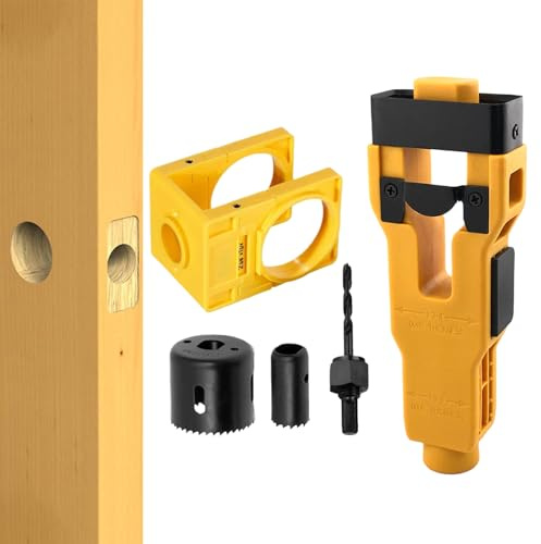 Door Hole Drilling Kit, Door Knob Installation Kit, Tools & Home Improvement for Entry Window Stud Interior Balcony Garage Repair Cabinet Shop Kitchen