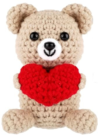 VorIrydian Positive Teddy Bär mit Liebe Herz, Positive Kartoffel Pocket Hug Plüsch, Love Teddy Bär Geschenke,Geschenk für Freundin, Trostspender Kuscheltier, für Christmas Geburtstag Valentinstag