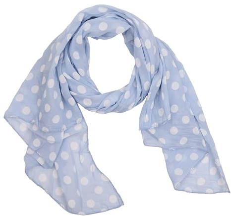 MIRROSI Damen Schal Asymmetrisch Made in Italy, 20% Seide 80% Baumwolle, Leichtes Halstuch (170x75 cm), Unifarbe, Kreis Muster, Elegant für Frühling Sommer Herbst