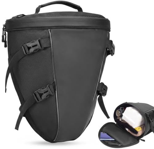Motorrad Hecktasche, 10-14L Tankrucksack Motorrader Wasserdicht, Hecktasche Motorrad für Outdoor Sport, PVC-Kunstleder Motorradtasche mit Schultergurt für Sport Motorräder Geländemotorräder Enduros