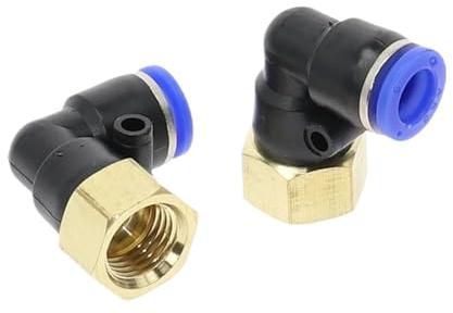 Manguera PLF OD 4-12mm-rosca interna M5'' 1/8'' 1/4'' 3/8'' 1/2'' conector acodado hembra neumático tubo de empuje de aire