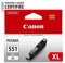 Canon Originaltinte CLI-551XL GY, Größe XL, Grau, Recyclebare Verpackung