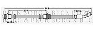 Borg & Beck BBH7159 Brake Hose To Fit Nissan X-Trail 01-