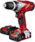 Einhell Power X-Change 48Nm Cordless Drill With 2 Batteries And Charger - 18V, 2-in-1 Combi Drill And Screwdriver With LED Light - TE-CD 18 Li Battery Drill Set With Storage Case