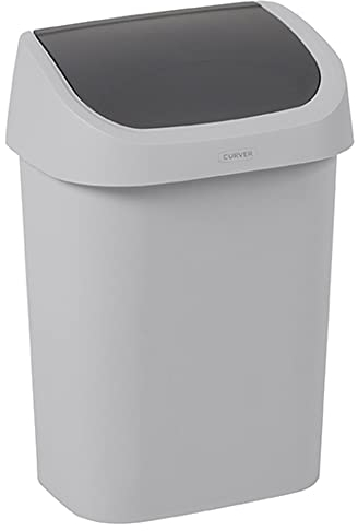 Curver Mistral Abfalleimer 10L Schaukel, Plastik, Grey, 1.1 x 1.1 cm, 52-Einheiten
