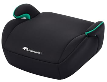 Bebeconfort Gaia i-Safe, Reboarder Kindersitz, Kompakt und leichtgewichtige Auto-Sitzerhöhung, Einfache Gurtmontage, von 6 bis 12 Jahren, 22–36 kg, 128–150 cm, Folgekindersitz, Mineral Black