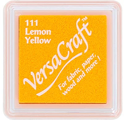 Tsukineko vks-111 Stempel Stoff, kleiner Cube 25 x 25 mm zitronengelb, Gelb
