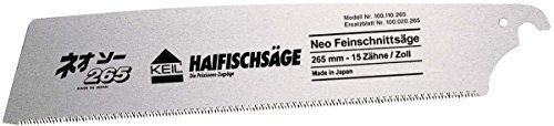 KEIL 100 020 265 Ersatzblatt für Japanische Haifischsäge - NEO Feinschnittsäge 265 mm - 15 Zähne/Zoll
