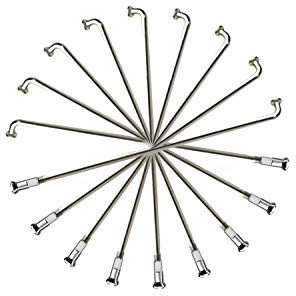 Unbekannt 37 Stück Speichen 252mm Spokes Silber NIROSTA 2mm inkl. Messing Speichennippel