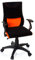 hjh OFFICE 670480 Kinder- und Jugenddrehstuhl KIDDY PRO AL Stoff Schwarz/Orange Kinderbürostuhl Schreibtischstuhl mit Armlehnen