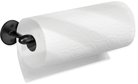 iDesign Orbinni Porte-Sopalin, Support pour Papier Essuie-Tout Mural en Métal, Porte Essuie-Tout Discret pour 1 Rouleau, Noir