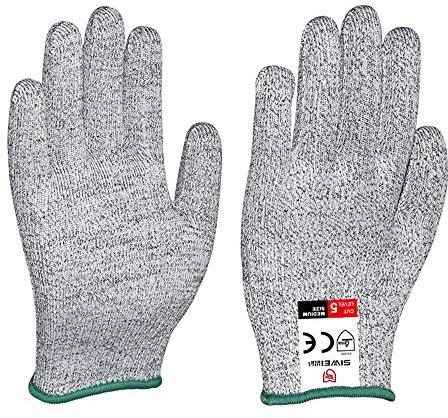 Level 5 FDA food grade knife-cutting gloves kitchen anti-cutting fish cutting meat protective gloves, Grey