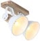 Deckenleuchte 2er Spot Steinhauer 7969W Wandlampe Vintage E27 Rustikal Holz Metall Strahler Braun Weiß