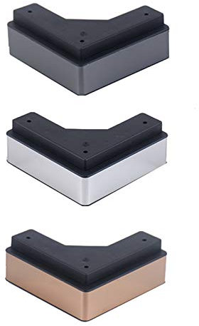 LM-1 L-FöRmigen Teetisch Fuß, 6,5 cm MöBelfüßE/Tv-Schrank StüTzfüßE/Gold Sofa FüßE/Tischbeine 150 * 150mm (Vier StüCk)