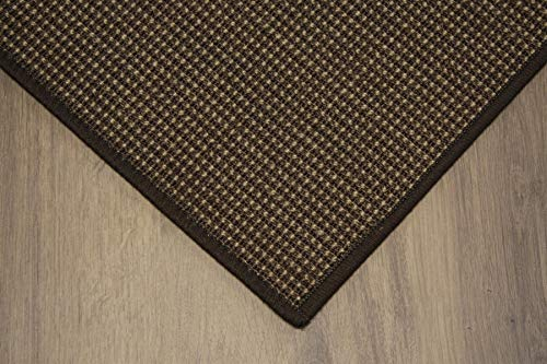 Teppich Janning Sisalteppich umkettelt Gemustert Kaffee braun 100% Sisal gekettelt - Verschiedene Größen (250 x 350 cm)