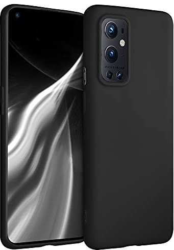 kwmobile Hülle kompatibel mit OnePlus 9 Pro Hülle - weiches TPU Silikon Case - Cover geeignet für kabelloses Laden - Schwarz matt