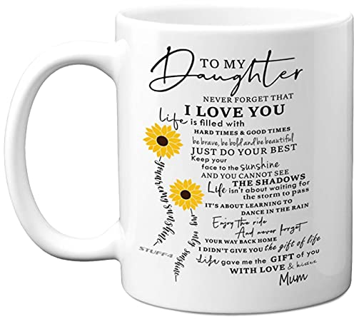 Stuff4 Daughter Gifts from Mum, Mum and Daughter Gifts Mug - 11oz Ceramic Dishwasher Safe Coffee Mugs, for for from Mothers, Special