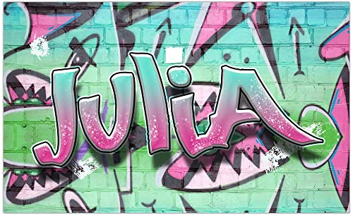 timalo® Cooles Graffiti Poster mit Namen | Modernes Wandposter für Mädchen und Teenager Kinderzimmer Bild Mauer Gamer Zimmer Wandbild personalisiert | gamer28-1-B61xH43cm