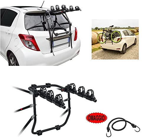 Kompatibel mit Opel Meriva (B) (kein Glasdach) von 10 bis 17 Fahrradträger hinten für 3 Fahrradträger Menabo mit 3 Positionen aus Stahl und Einstellungen max. 45 kg
