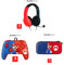 PDP Gaming LVL40 Stereo Kopfhörer mit Mic für Nintendo Switch - PC, iPad, Mac, Laptop Compatible - Geräuschunterdrückung Mikrofon jack - neon blau & PDP Faceoff Deluxe & PDP Slim Travel Case Deluxe
