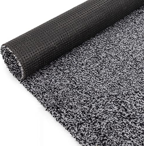 ANRO Schmutzfangmatte Teppich Läufer Flurläufer Bodenbelag Schmutzfangläufer Sauberlaufmatte Meterware Dover Grau 160x100cm