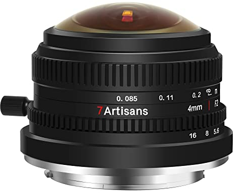 7artisans 4mm F2.8 Circular Fisheye Lens, 225° Ultra-Wide Angle of View, Compatible with Sony E-Mount Mirrorless Cameras A7 A7R A7S A7II A7RII A7SII A9 A7RIII A7III A7RIV A9II A7SIII A7C A1