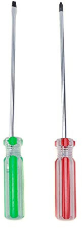 MY MIRONEY Juego de 2 destornilladores largos, destornillador de punta magnética, destornillador de cabeza plana y destornillador Phillips con mango antideslizante, 0.12 x 4 pulgadas