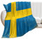 Yelolyio SwedenThrow Decke Schweden Nationalflagge Decken Länderflagge Komfort Wärme Flanell Decke für Couch Bett Stuhl Büro Sofa 76 cm x 102 cm