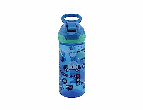 Nuby - Biberon Flip-It con Beccuccio Morbido - Bicchiere Antigoccia per Bambini con Manico Pratico - Lavabile in Lavastoviglie - Ideale per l'Asilo e la Scuola - Blu - 540 ml