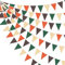 32Ft Lange Orange-grün-braune Party-Dekoration Dreiecksfahne Wimpelkette Stoffgirlande für Dschungel-Safari-Tierparty Zoo-Motto Wild One Forest Babyparty Herbst Hochzeit Geburtstag Dekoration