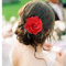 TseenYi Pince A Cheveux Fleur Rouge Grande Pince A Cheveux Fleur Rouge Pince A Cheveux Fleur Rouge Broche Boho Rose Broche Mariage Coiffe De Tête Pince A Cheveux Bijou Pour Femmes Et Filles