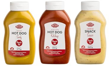 HOT DOG WORLD - dänisches Saucen-Set, 3er Pack (795 ml)
