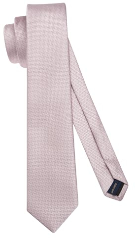 HISDERN Rosa Krawatte schmale Krawatten für Herren solide klassische formelle für Hochzeit Party Business 6cm