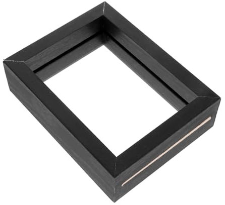Pflanzenexemplarrahmen 5 Zoll Doppelseitig Glas Holz Schwarz für Fotos