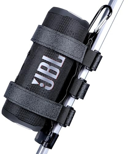 Lebakort Support de Haut-Parleur Portable sans Fil Bluetooth pour Haut - Parleur sans Fil Bluetooth 7-12 Pouces pour Chariot de Golf Rail Vélo Bateau Sangle Réglable Extérieure (Noir)