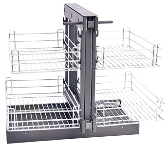 TMY Schrank Küchen Organizer Ausziehbare Schublade Küche in Eckschrank - Teleskopschublade in Küchenschränke 75 x 50 x 65 cm - Küchenorganizer für Küchenmöbel max. 12,5 kg auf Regal