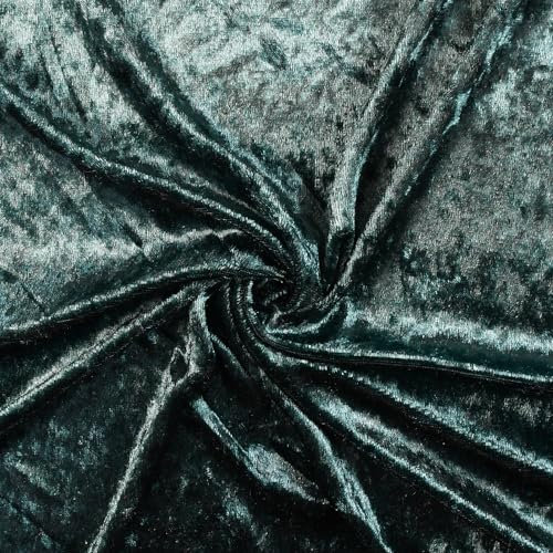 Abakhan - Tela de terciopelo aplastado de 100 % poliéster, 150 cm (se vende por metro), 17 colores, perfecta para costura, chaquetas, pantalones, cojines, manteles y otras manualidades, verde botella