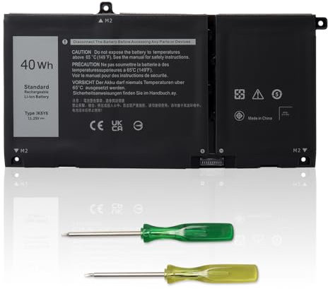 OPAHUTER 40Wh JK6Y6 Battery for Dell Inspiron 5300 5301 5401 5402 5408 5409 5501 5508 5509 5400 5406 7405 7300 7306 7500 7506 2-in-1 Silver Series Latitude 3410 3510 Vostro 5301 5401 5501 P102F H5CKD