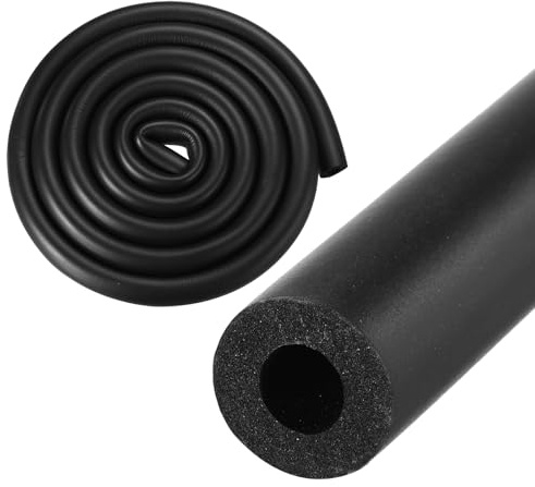 M METERXITY Tube en Mousse 10mm 3/8 ID 20mm 7/9 OD 2M de Longueur Noir | d'Isolation de Tuyau, Tube en Mousse Souple et Flexible pour l'Isolation Des Tuyaux pour Le Support de Poignée