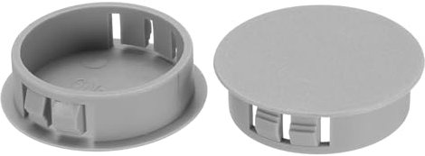PATIKIL Hole Plugs Plastic, 10 Pcs 35mm(1.4) Screw Bumper Hole Plug Flush Snap Type Round Hole Cover Caps for Round Holes Cabinet Furniture Kitchen, Grey