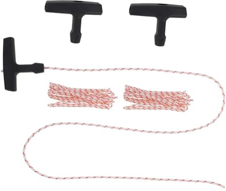 Happyyami 3sets Lawn Mower Pull Cord Starter Rope Thin Cord Handle for Lawn Mower Generator Recoil