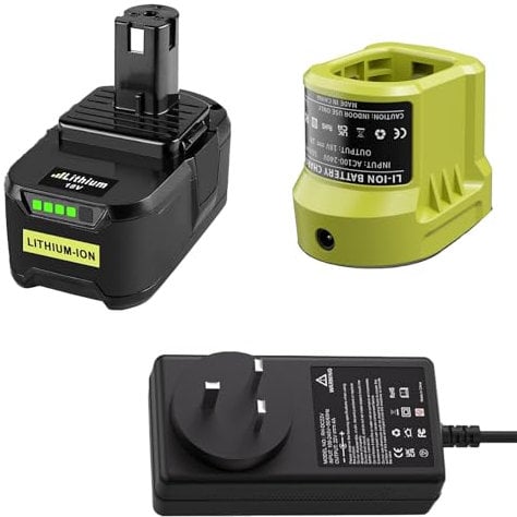 18V 5.5Ah P108 Replacement Battery + Split Charging Compatible for Ryobi One+ Battery RB18L50 RB18L25 RB18L40 RB18L15 RB18L13 P102 P103 P104 P105 P106 P107