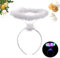KARELLS Weißer Heiligenschein Engel,Heiligenschein Engel,Engel Kostüm Damen,Engel Haarreif,Engelshaar,Haarreif Fasching Damen,Halloween Karnevals Fasching Accessoires