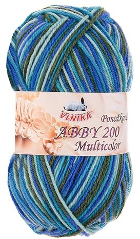 100g Strickgarn Abby 200 multicolor Sockengarn Socken-Wolle Strumpfgarn Farbwahl, Farbe:grün-türkis-blau