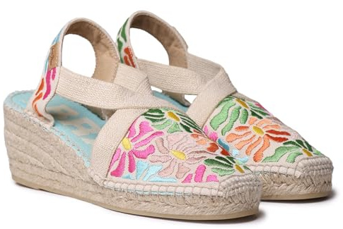 TONI PONS Castell Valenciana Espadrilles für Damen, mehrfarbig, Mosaik, 36 EU