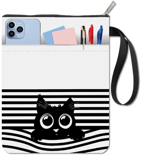 CRASPIRE Housse de Livre pour Chat Housse de Livre pour Animaux Housse de Protection de Livre à Livre en Tissu Lavable Housse de Livre en Tissu avec Fermeture à Glissière et Poche à Manches Extra