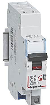 LEGRAND - Disjoncteur Phase + Neutre 230V DNX³ - Pouvoir de Coupure 3000A - 10A Courbe C - Bornes automatiques - 1 Module - Fabriqué En France (Lot de 10)